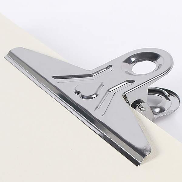 

1pc Metal Bulldog Clip, Silver