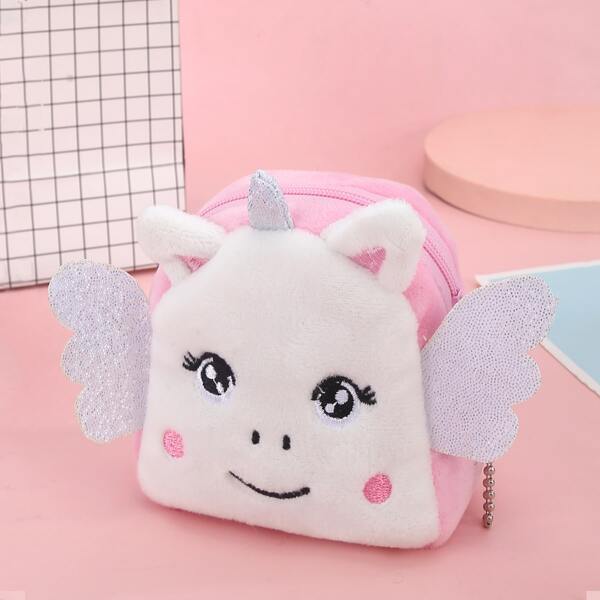 

Girls Cartoon Decor Small Wallets, Pink