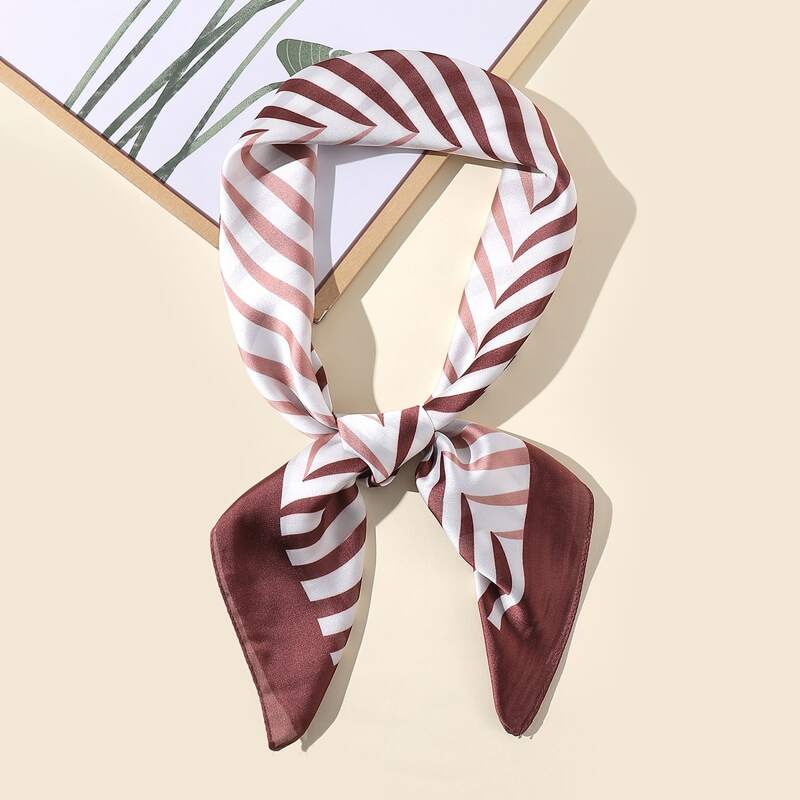 

Striped Pattern Scarf, Multicolor