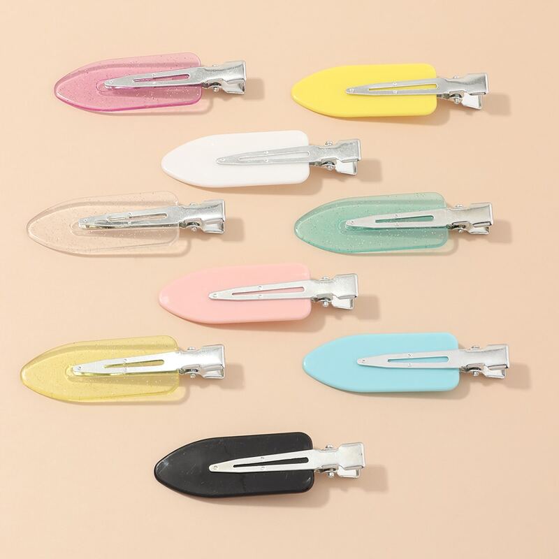 

9pcs Solid Hair Clip, Multicolor
