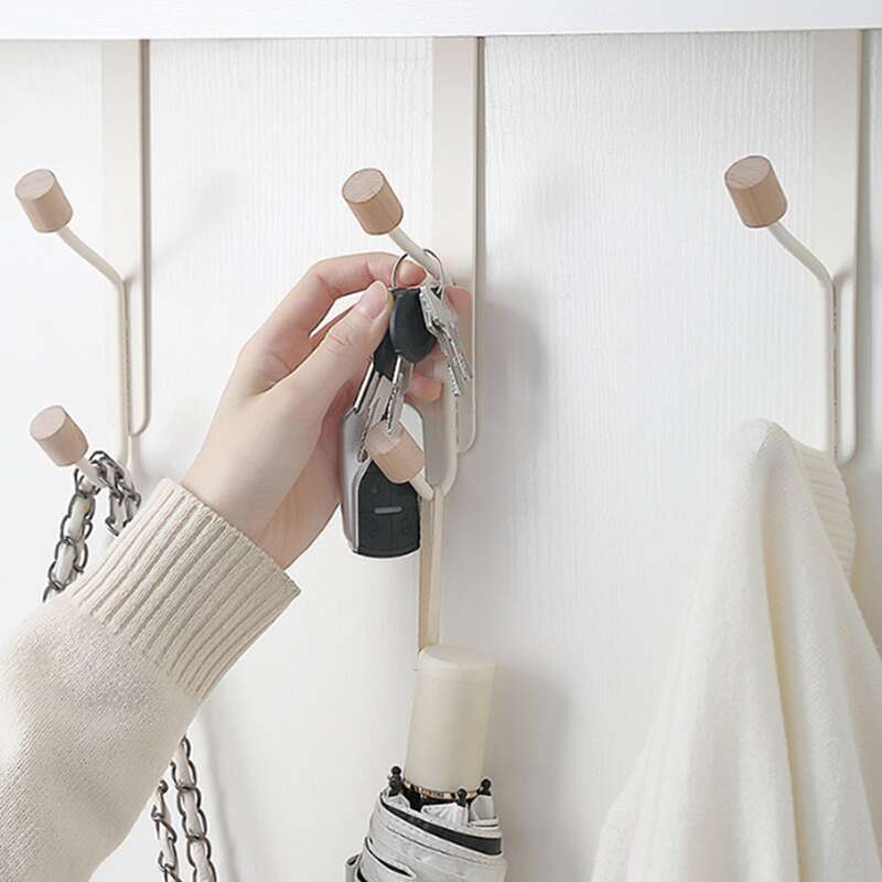 1pc Door Hanging Hook, White