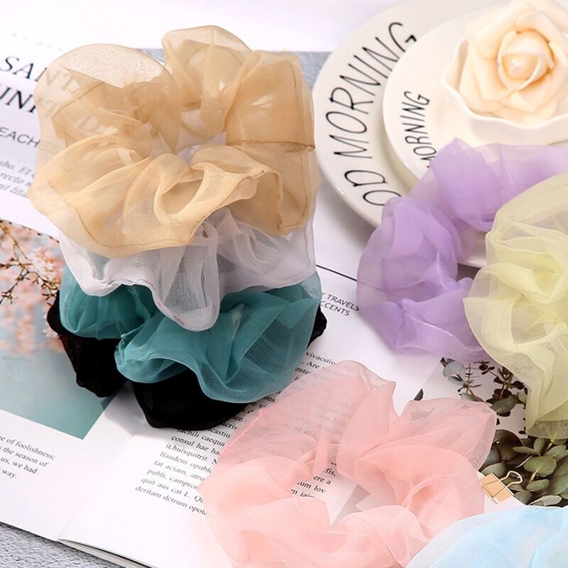 

3pcs Random Solid Scrunchie, Multicolor