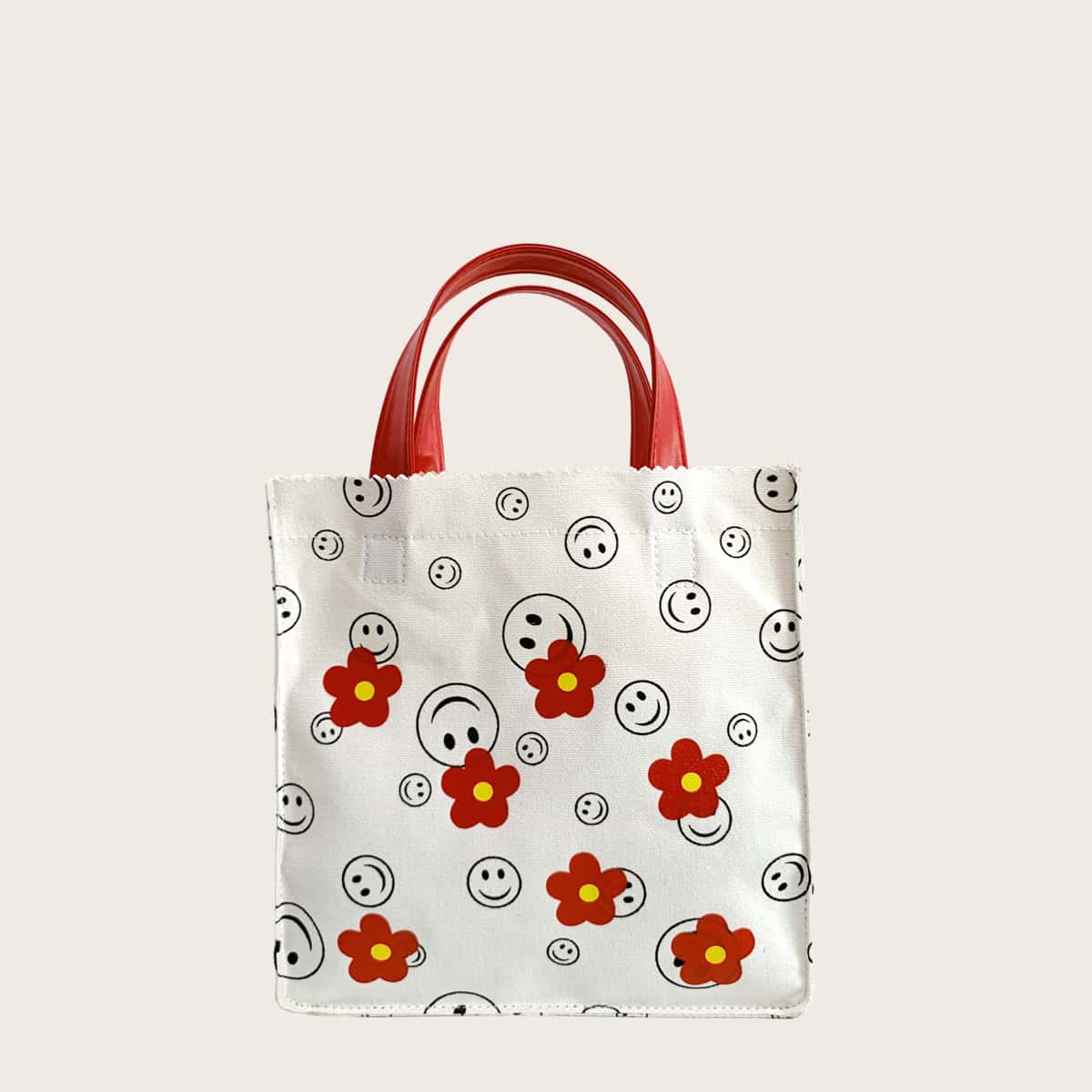 

Floral Tote Bag, White