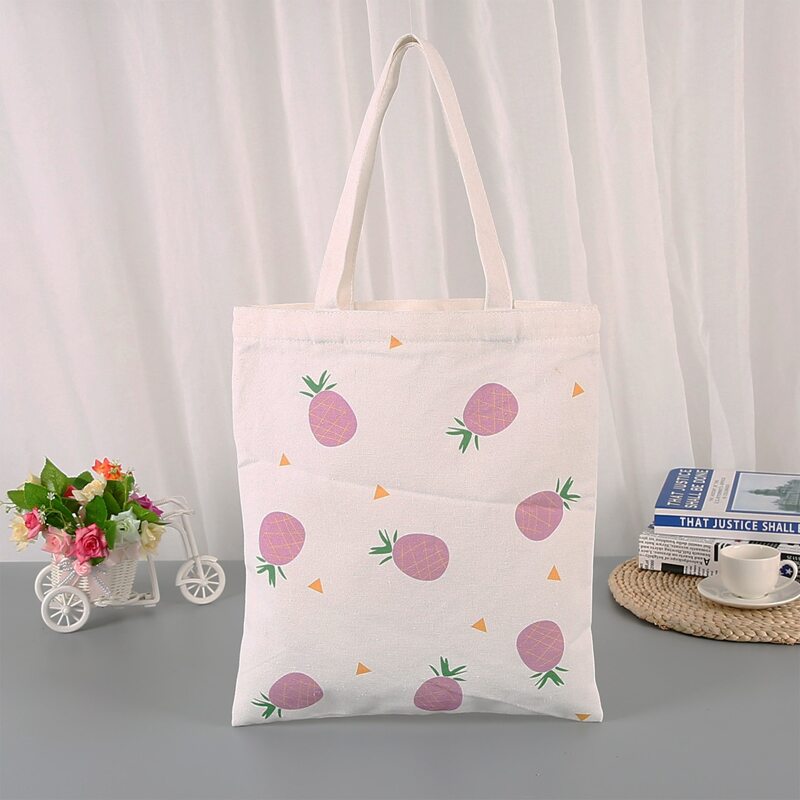 

Pineapple Canvas Tote Bag, Beige