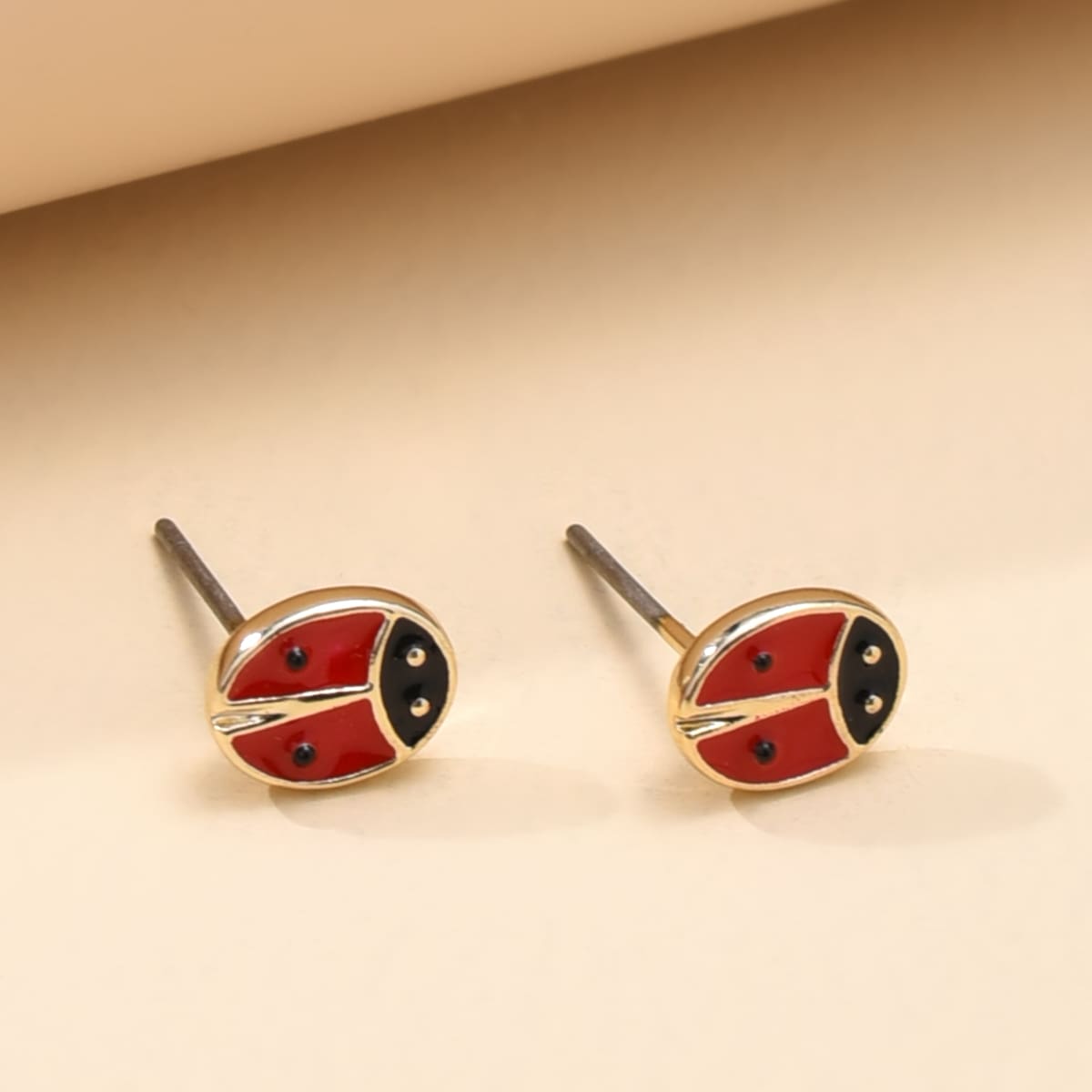 

Ladybug Stud Earrings, Gold