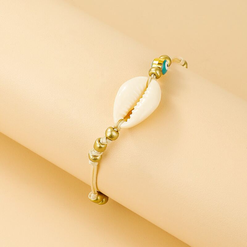 

1pc Shell Decor Anklet, Beige