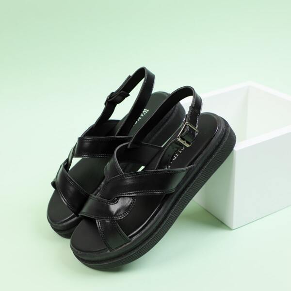 

Twist Slingback Sandals, Black