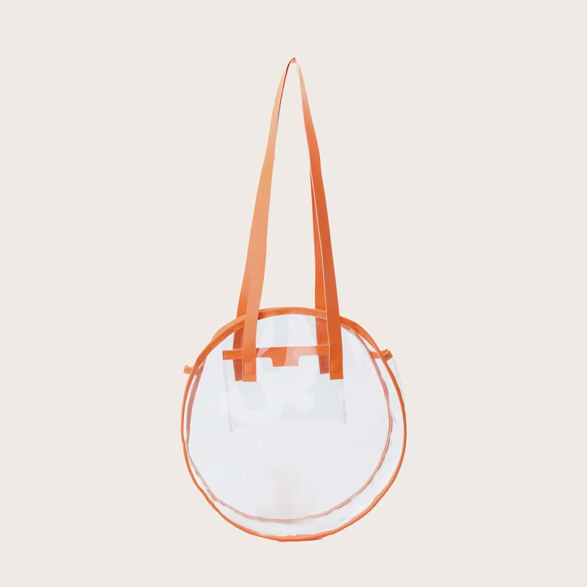 

Round Clear Tote Bag, Orange