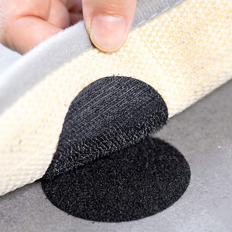 

5pcs Random Carpet Non-slip Velcro Sticker, Black and white