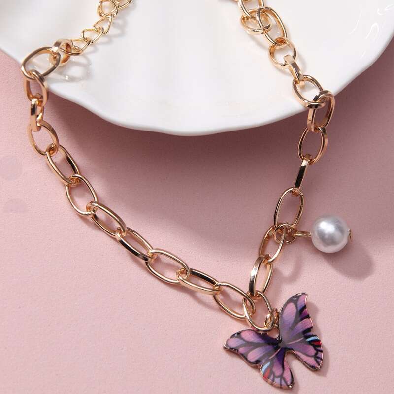 

Butterfly Chain Bracelet, Gold