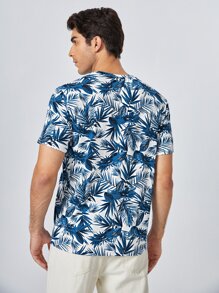 Manfinity VCAY Tops Nam Rau quả Kỳ nghỉ - Xanh và trắng - Xem 2