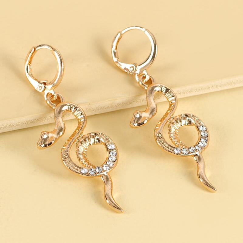 

Serpentine Rhinestone Drop Earrings, Multicolor