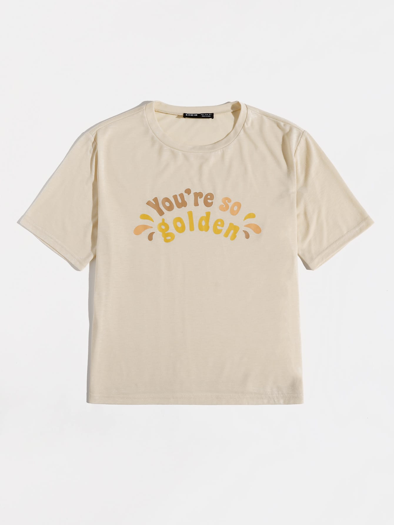 Camiseta con estampado de letra | SHEIN USA
