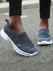Slip On Low Top Running Shoes - Blue - View 1