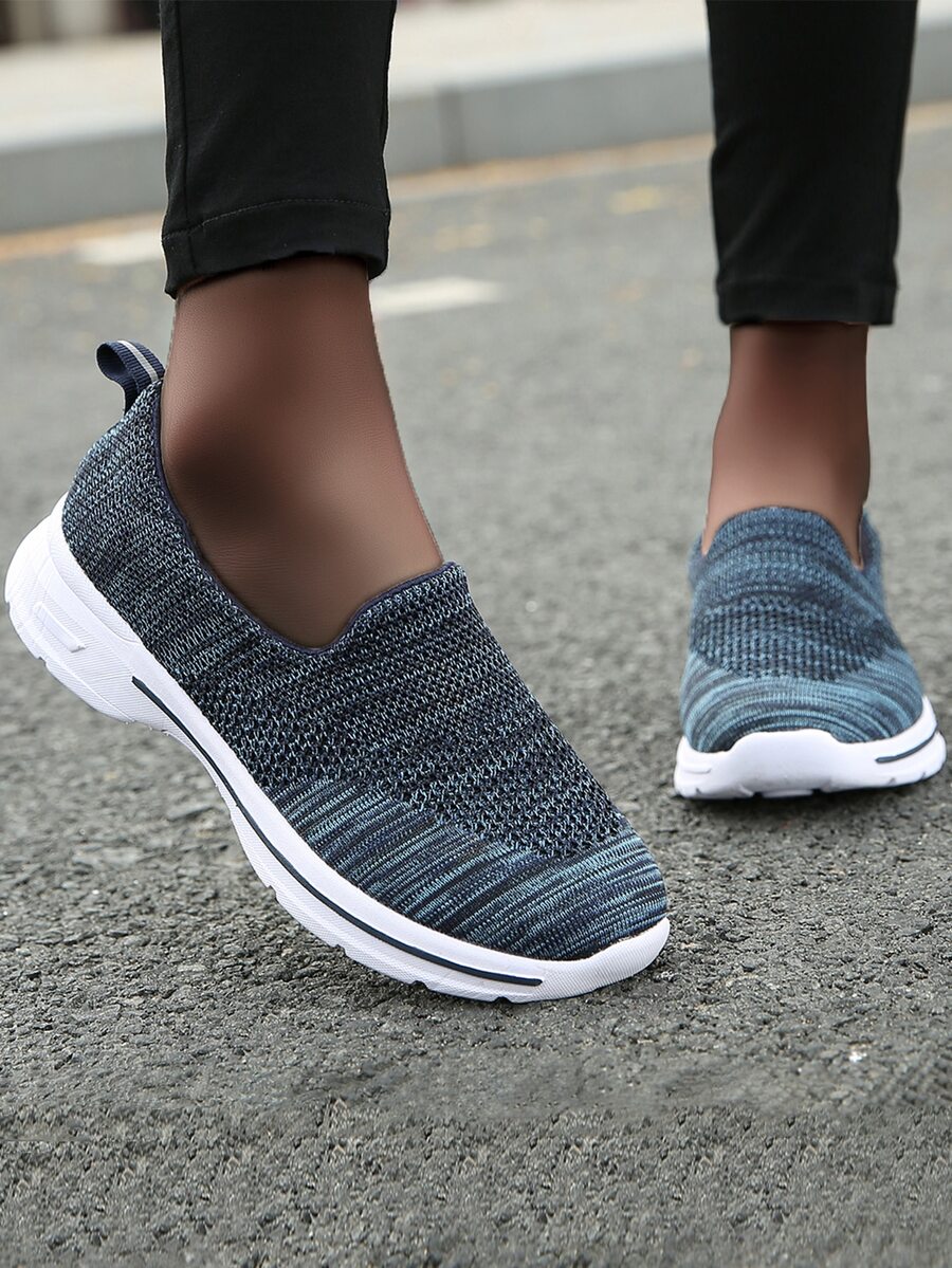 Slip On Low Top Running Shoes - Blue - View 1