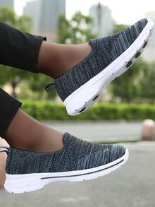 Slip On Low Top Running Shoes - Blue - View 3