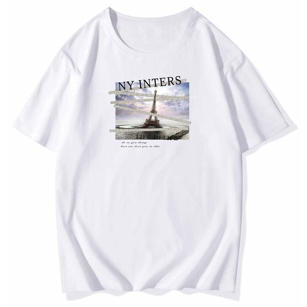 

Men Graphic & Letter Print Tee, White
