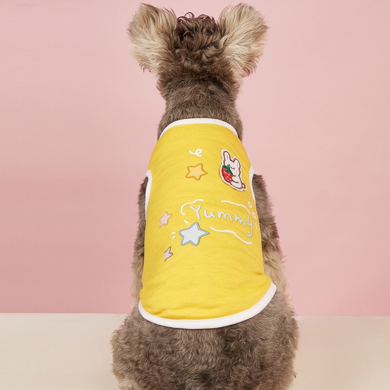 

Star Print Pet Tank, Yellow