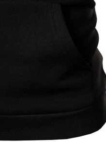 Manfinity Homme Męska bluza z kapturem i kieszenią z nadrukiem w bloki kolorów i długim rękawem, dla przyjaciół, męża, chłopaka, na jesień