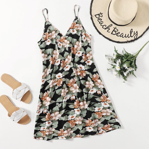 

Allover Floral Print Cami Dress, Multicolor