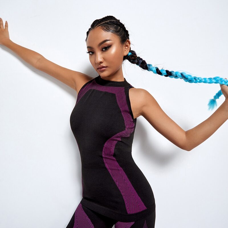 

Striped Skinny Sports Tank Top, Multicolor