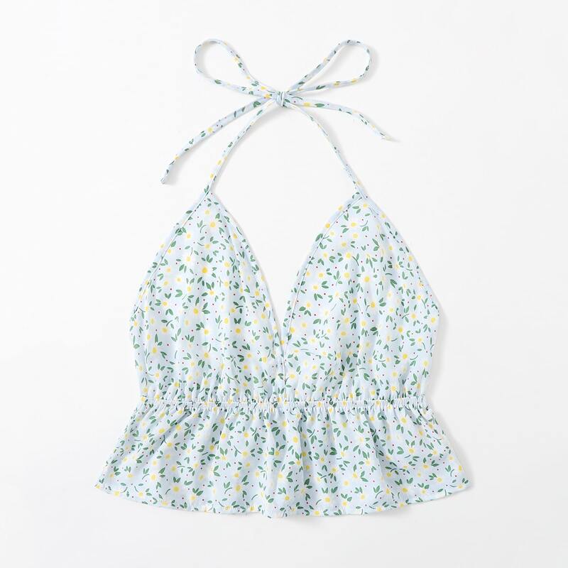 

Ditsy Floral Halter Top, Multicolor