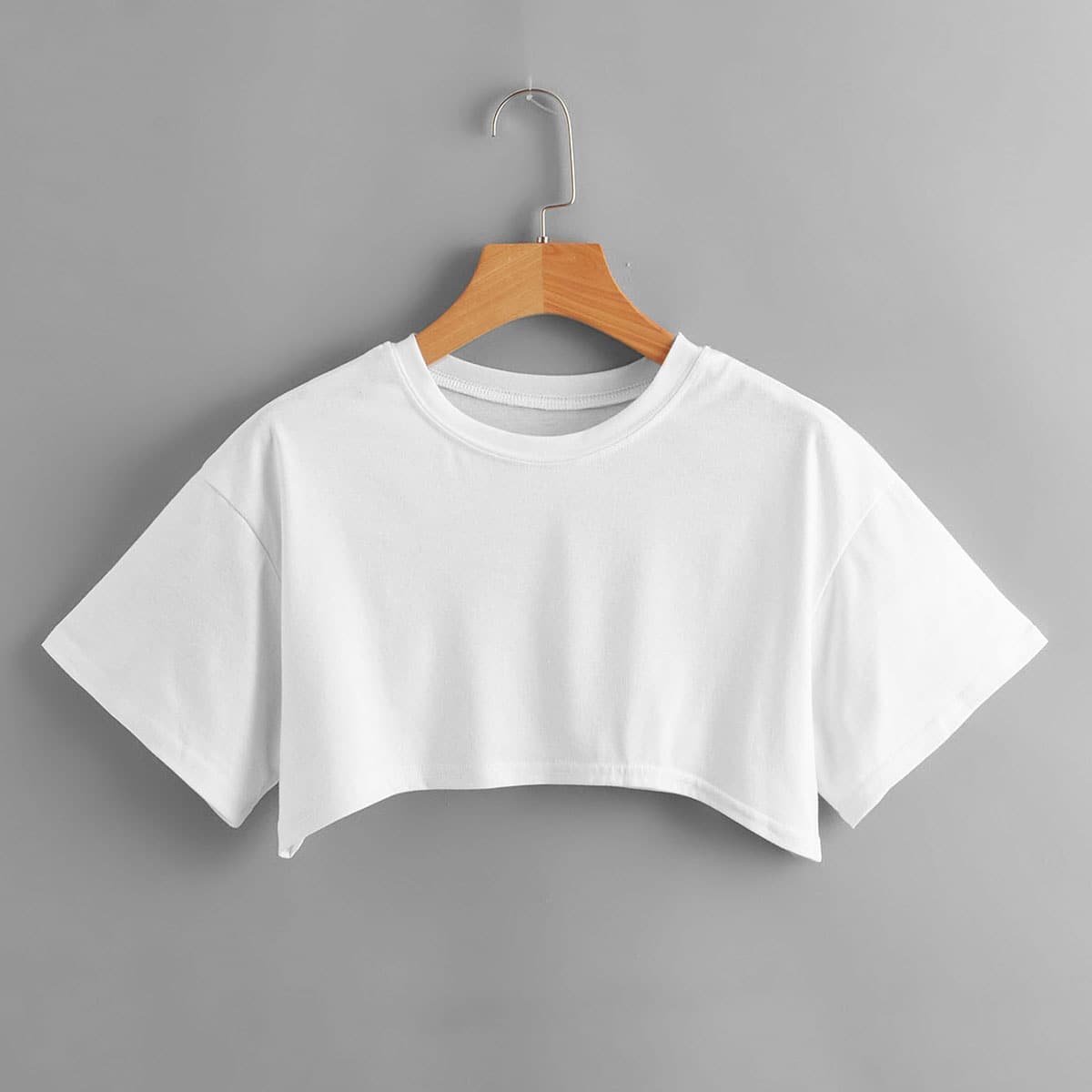 

Solid Crop Tee, White