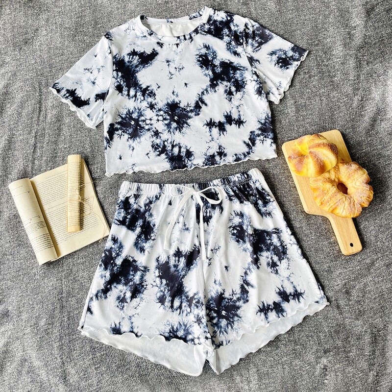 

Tie Dye Print Lounge Set, Multicolor