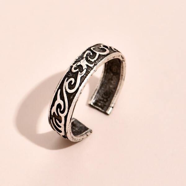 

Vintage Cuff Ring, Antique silver
