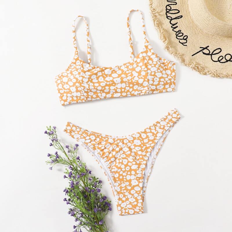 

Ditsy Floral Bikini Swimsuit, Yellow