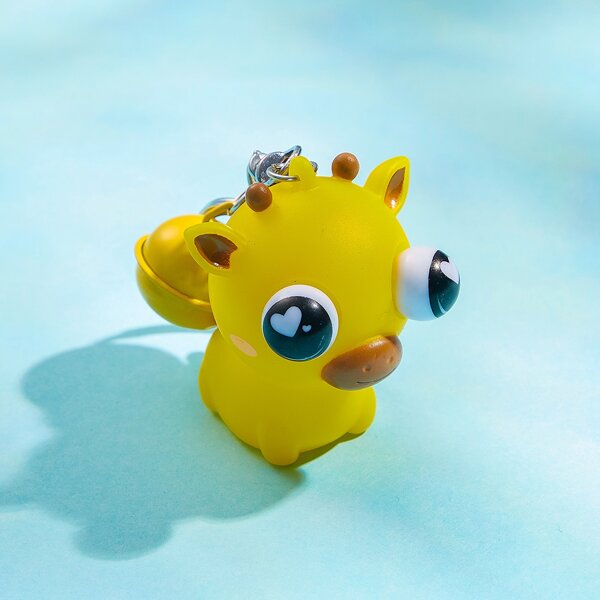 

Silicone Cartoon Keychain, Yellow