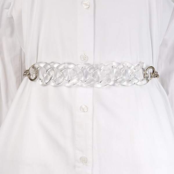 

1pc Chain Belt, Clear