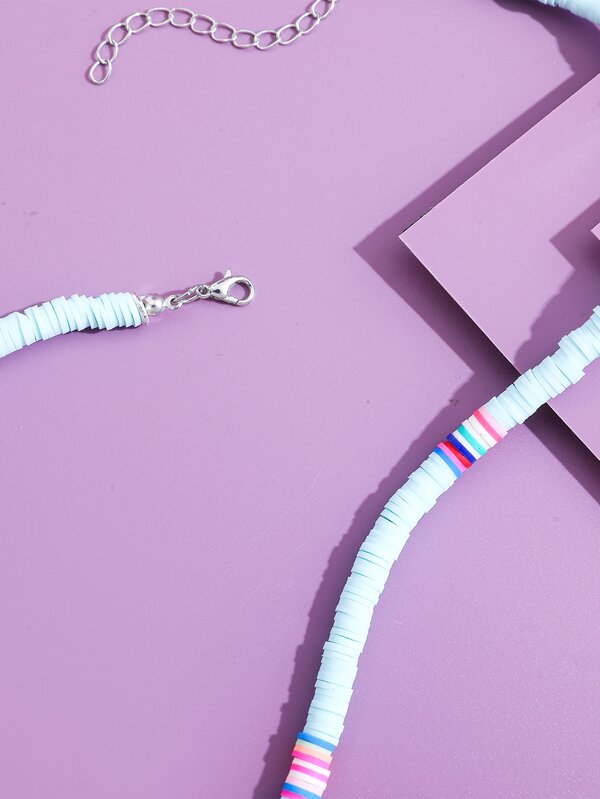 Soft Clay Beaded Necklace SHEIN USA