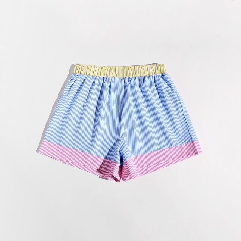 

Colorblock Striped Pocket Shorts, Multicolor