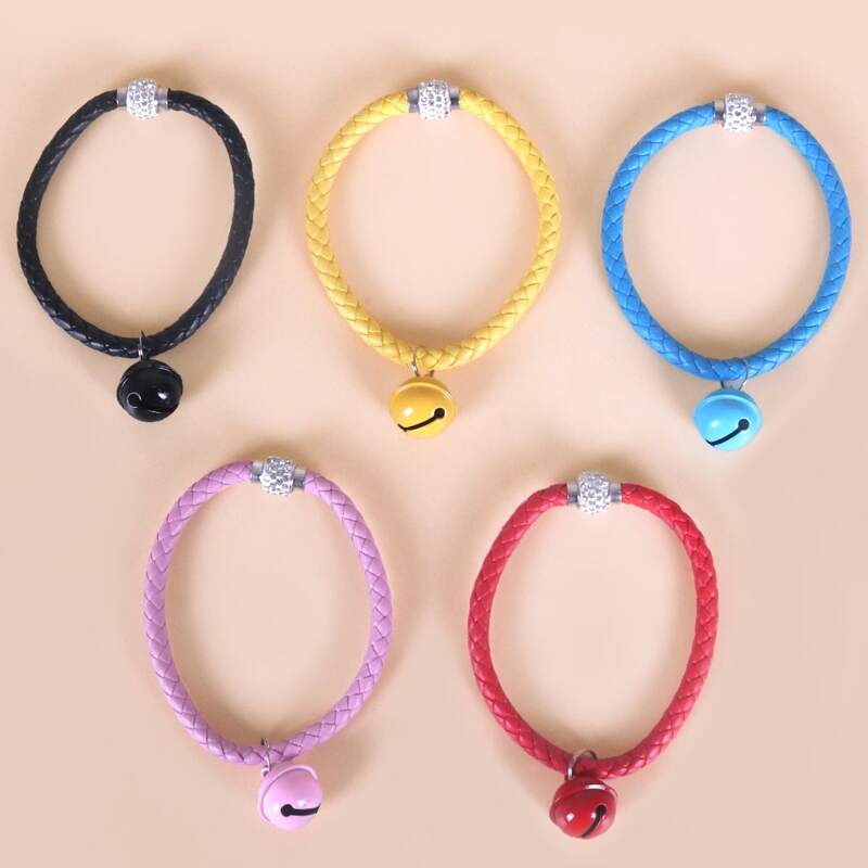 

1pc Random Color Bell Pet Necklace, Multicolor