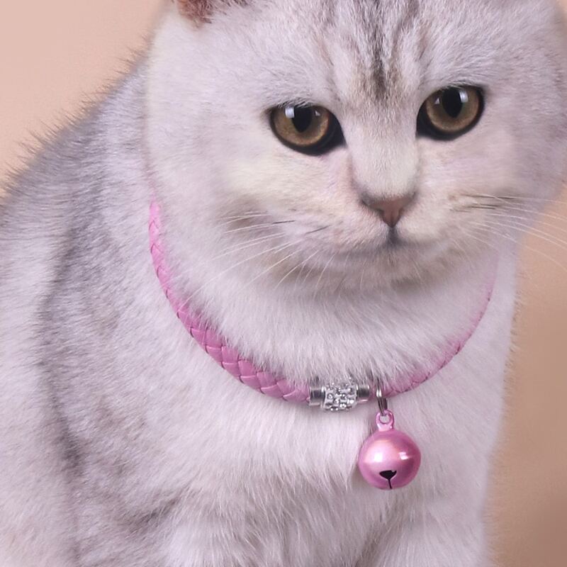 

Bell Pendant Pet Necklace, Pink