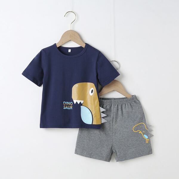 

Toddler Boys Cartoon Graphic Tee & Shorts, Multicolor