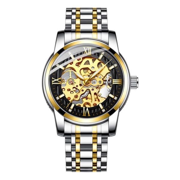 

Men Skeleton Mechanical Watch With Strap Remover