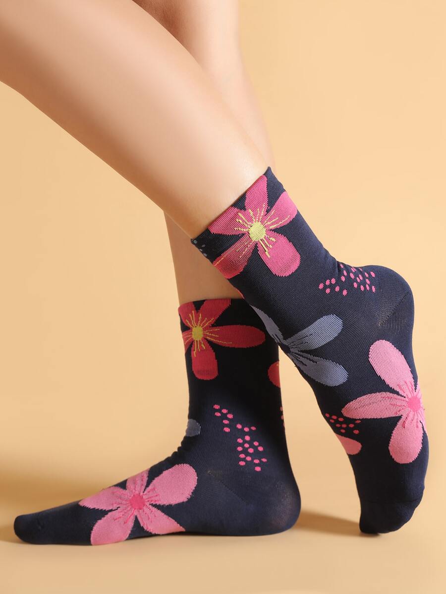 Floral Printed Socks, Fall