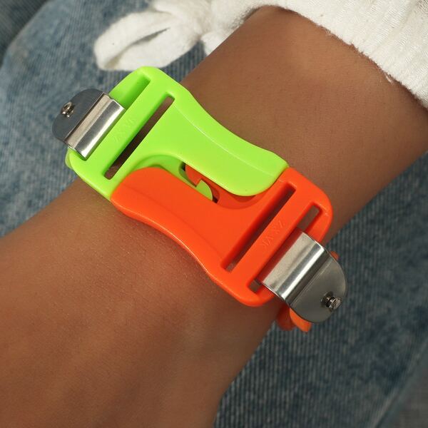 

Two Tone Link Bracelet, Multicolor