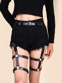 Thigh Harness Belt - Black - View 1