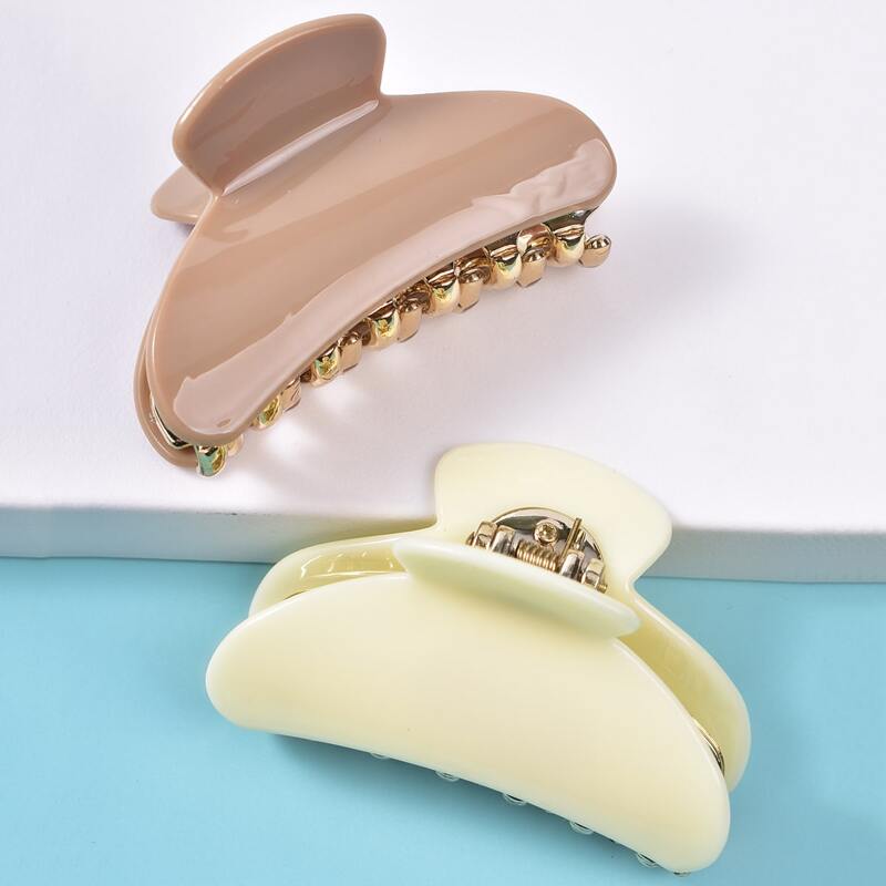 

2pcs Acrylic Hair Claw, Multicolor