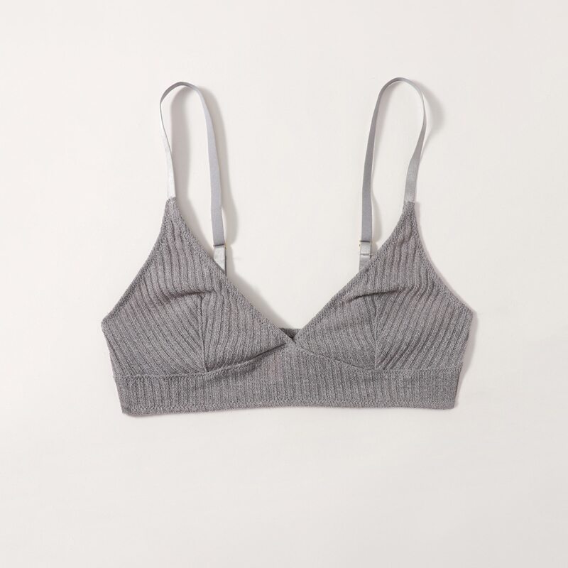 

Simple Solid Bra, Grey