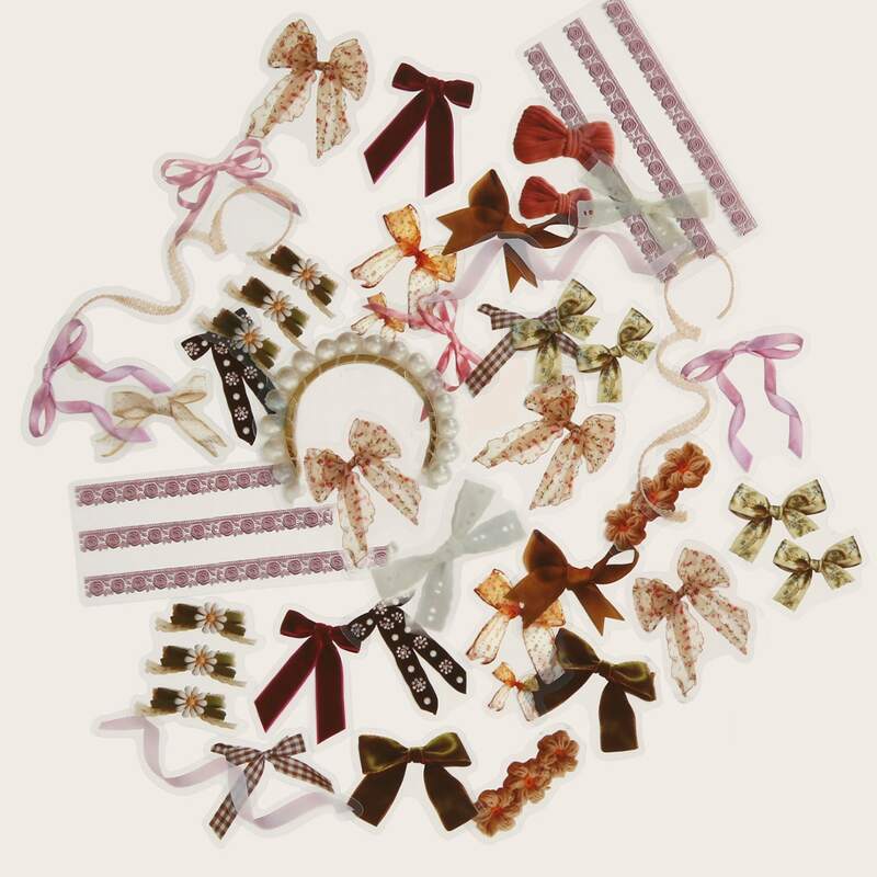

40pcs Bow-knot Pattern Sticker, Multicolor