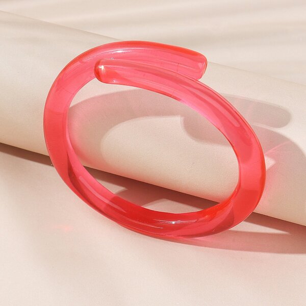 

Solid Resin Bangle, Pink