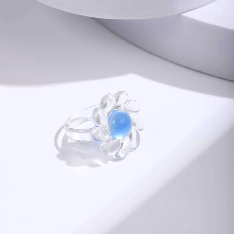 

Flower Decor Ring, Blue