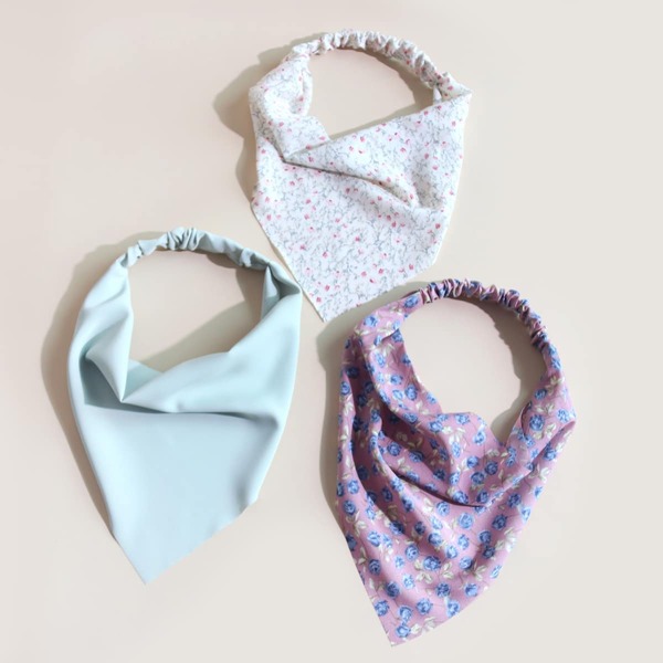 

3pcs Toddler Girls Flower Print Hair Band, Multicolor