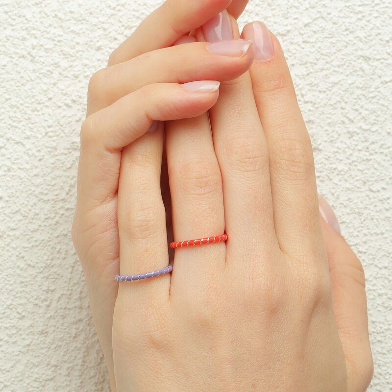 

2pcs Simple Ring, Multicolor