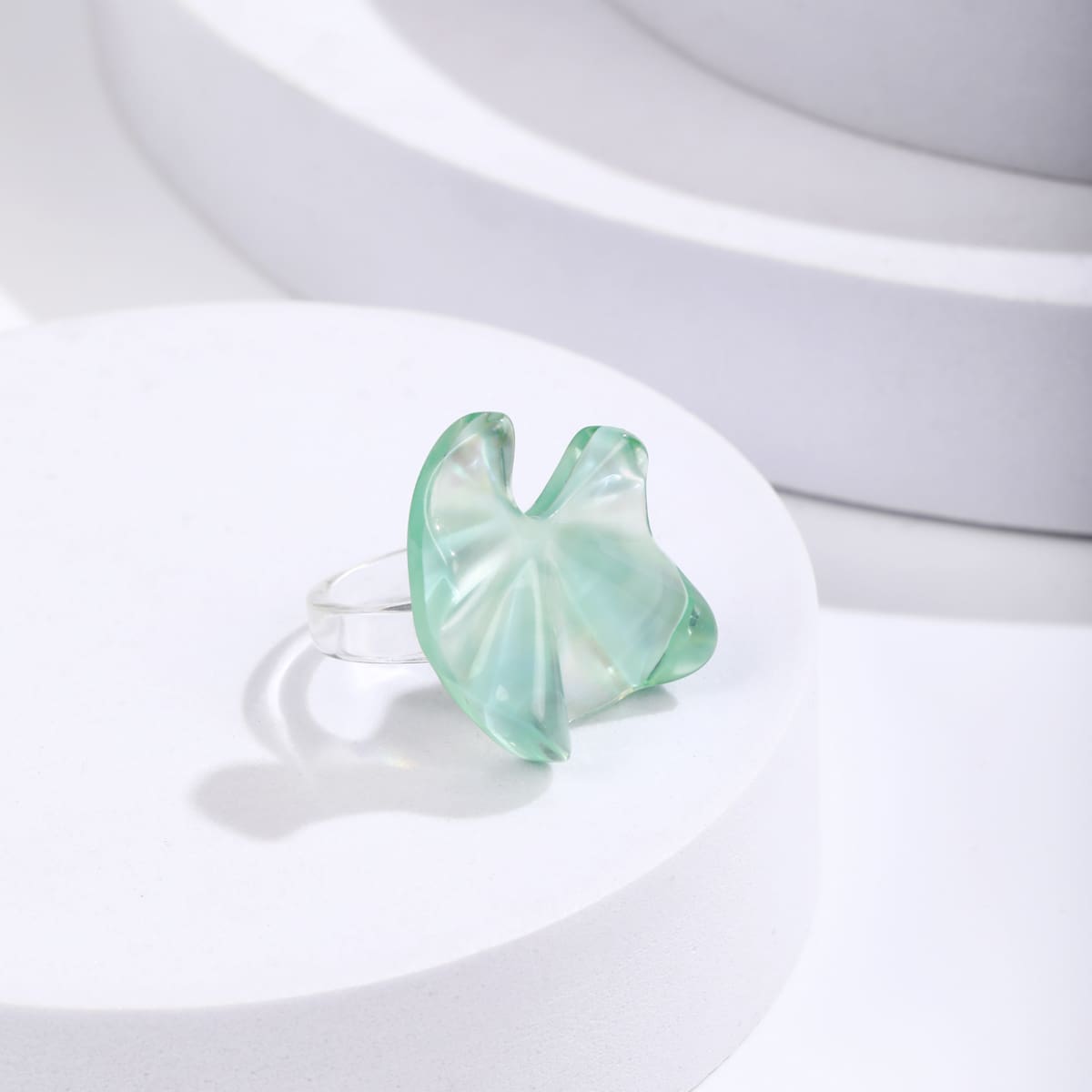 

Clear Resin Ring, Green