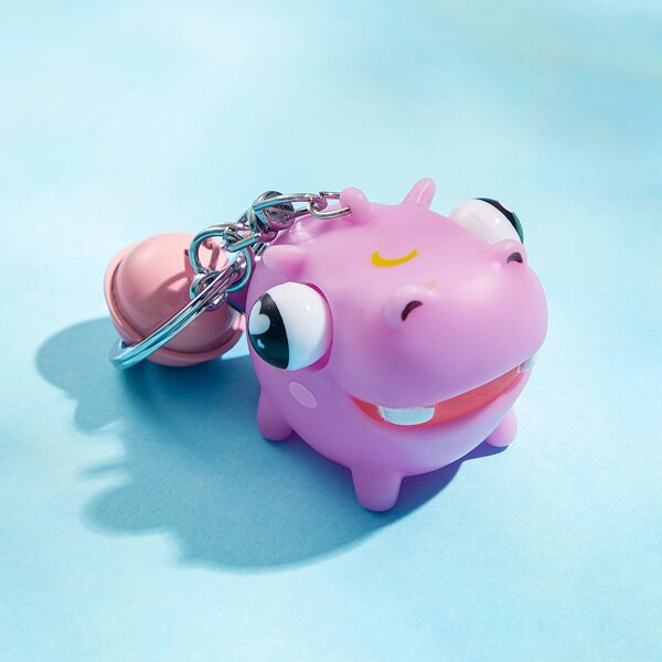 

Silicone Cartoon Keychain, Purple